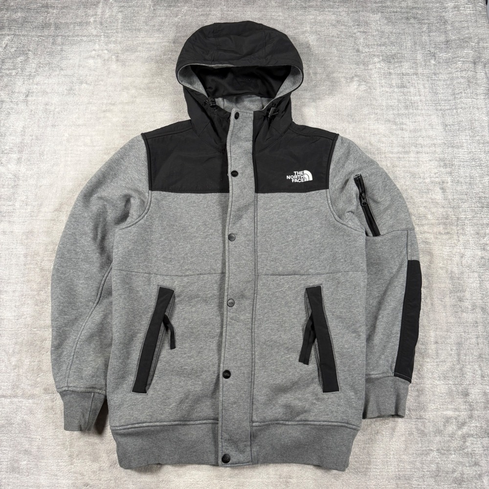 The North Face Jacket Mens Small Gray Highrail Sherpa Lined Full Zip Outerwear
